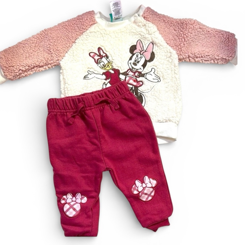 Disney Pink Sweatpants Cozy Joggers 12M